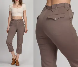 1950s Taupe High Waist Western Pants - Extra Small