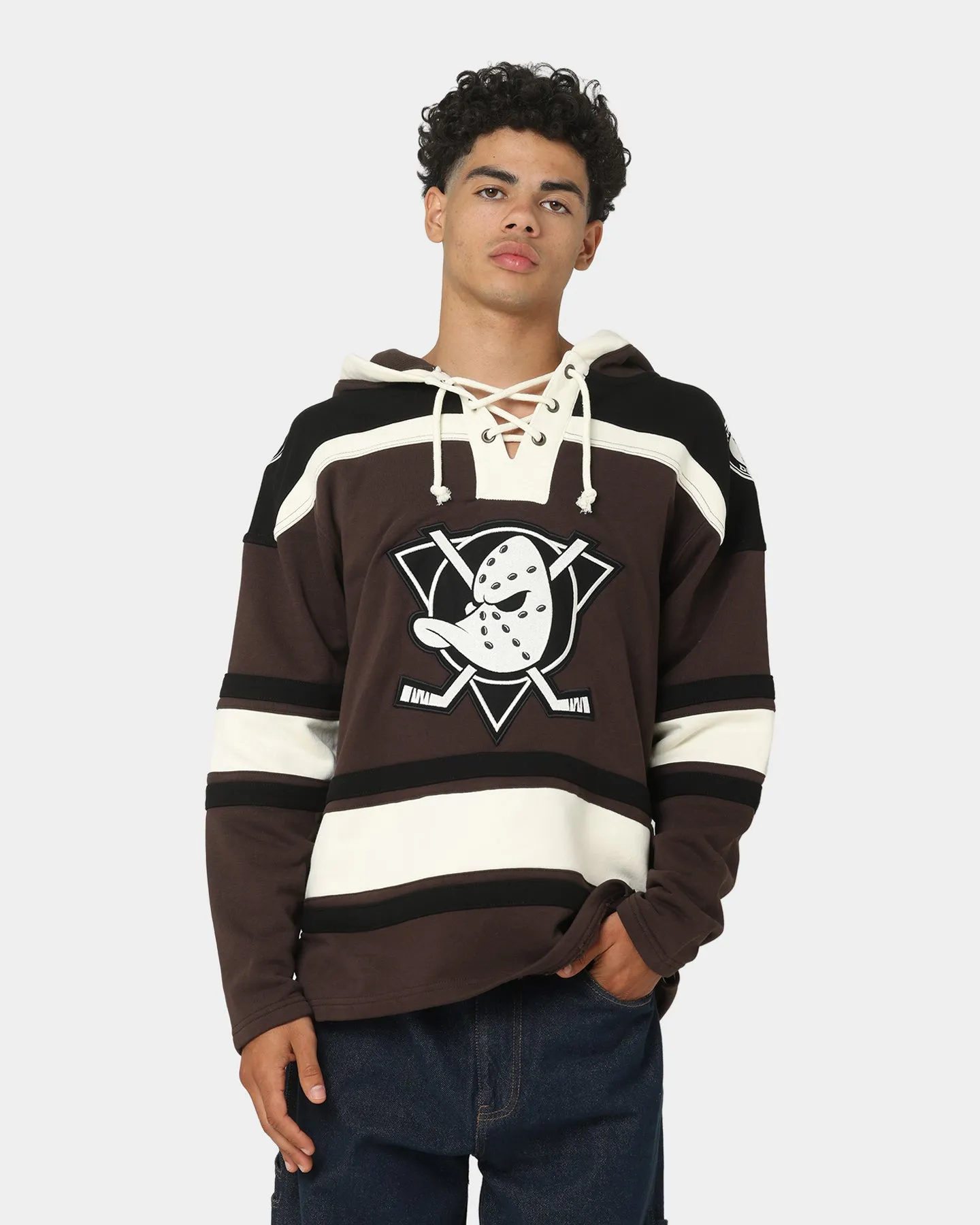 47 Brand Anaheim Ducks Superior Lacer Hoodie Brown