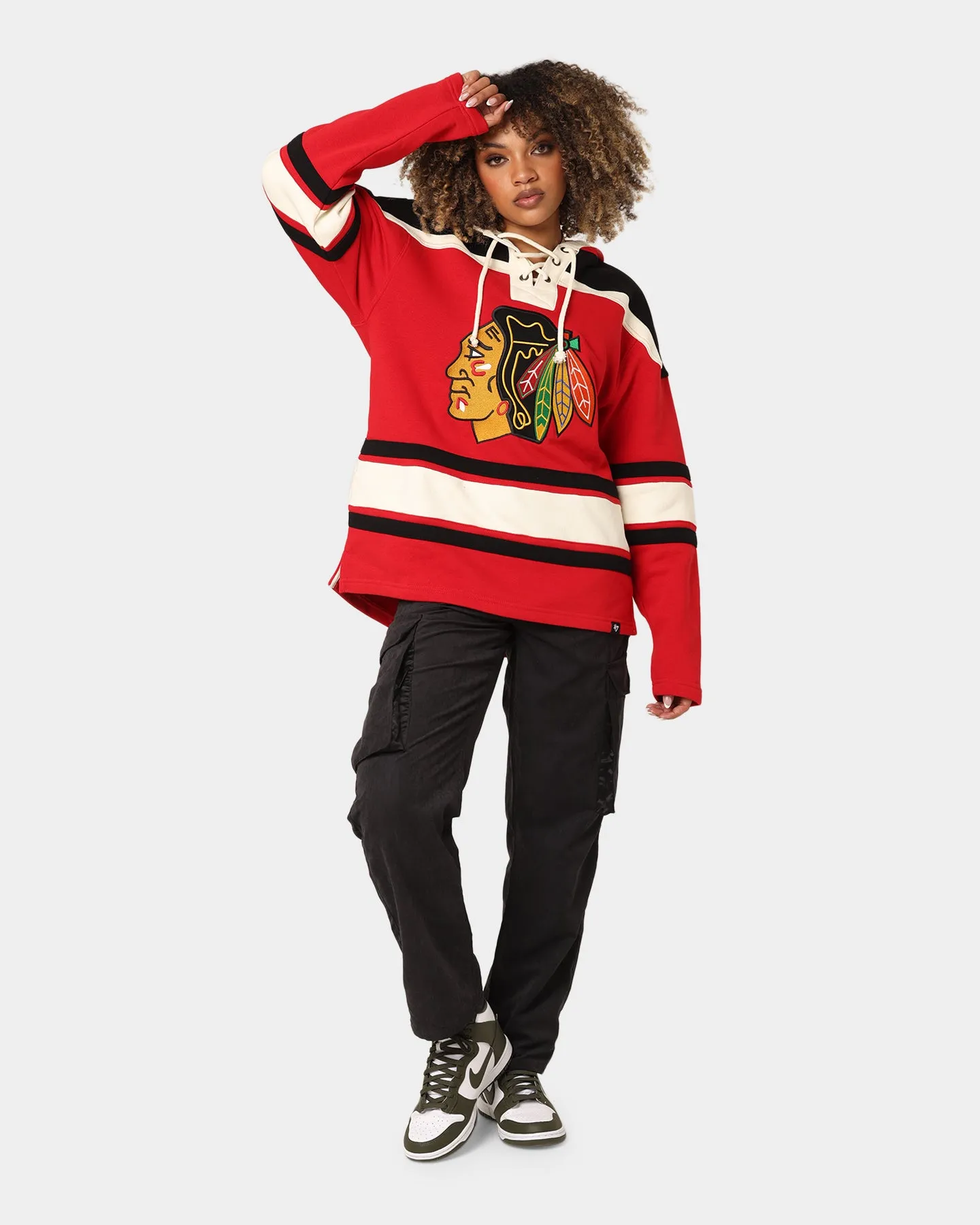 47 Brand Chicago Blackhawks Superior Lacer Hoodie Red