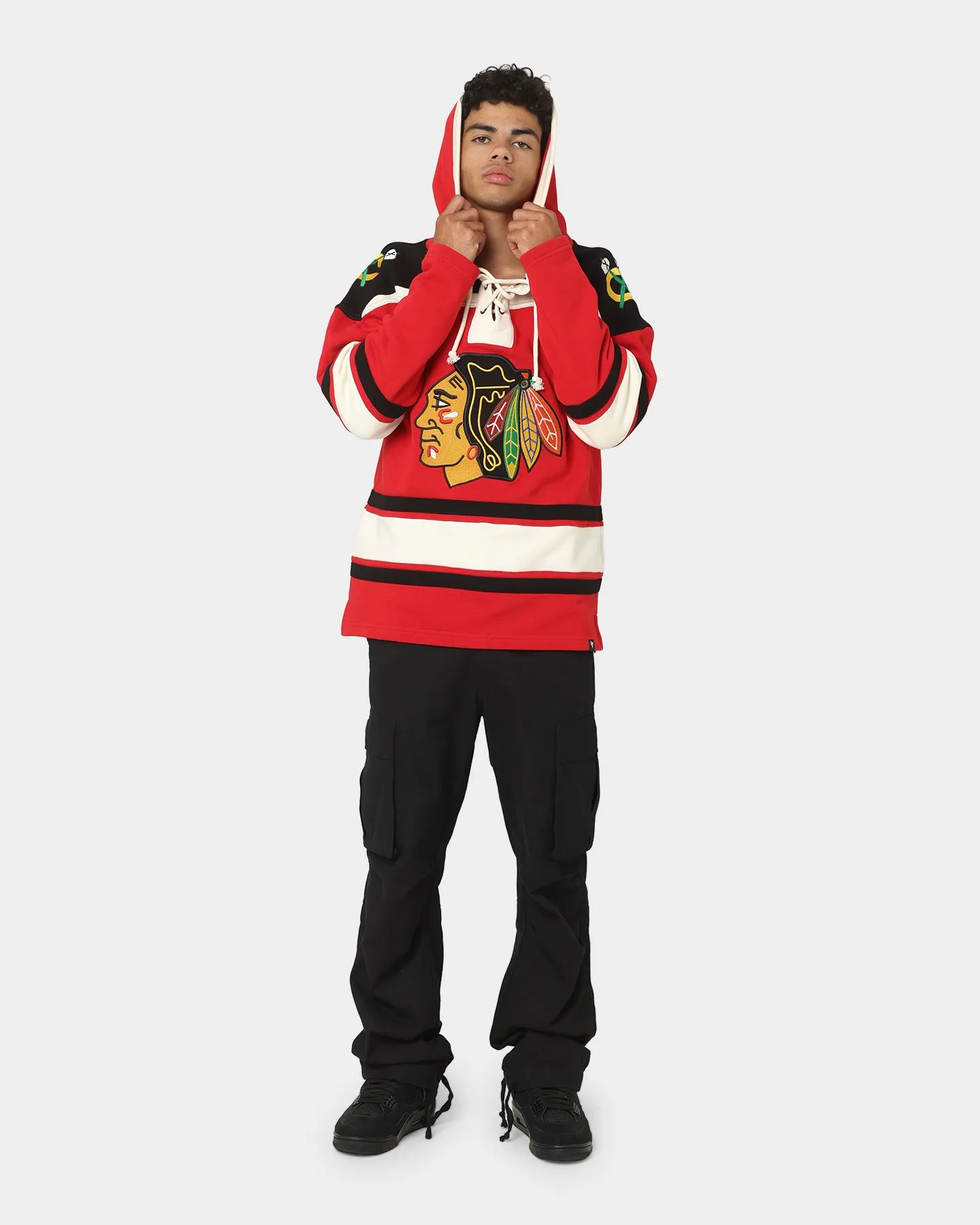 47 Brand Chicago Blackhawks Superior Lacer Hoodie Red