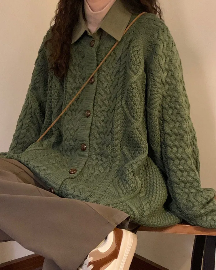 80's Grandma Collar Cardigan