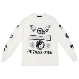 917 Collage L/S Tee - White