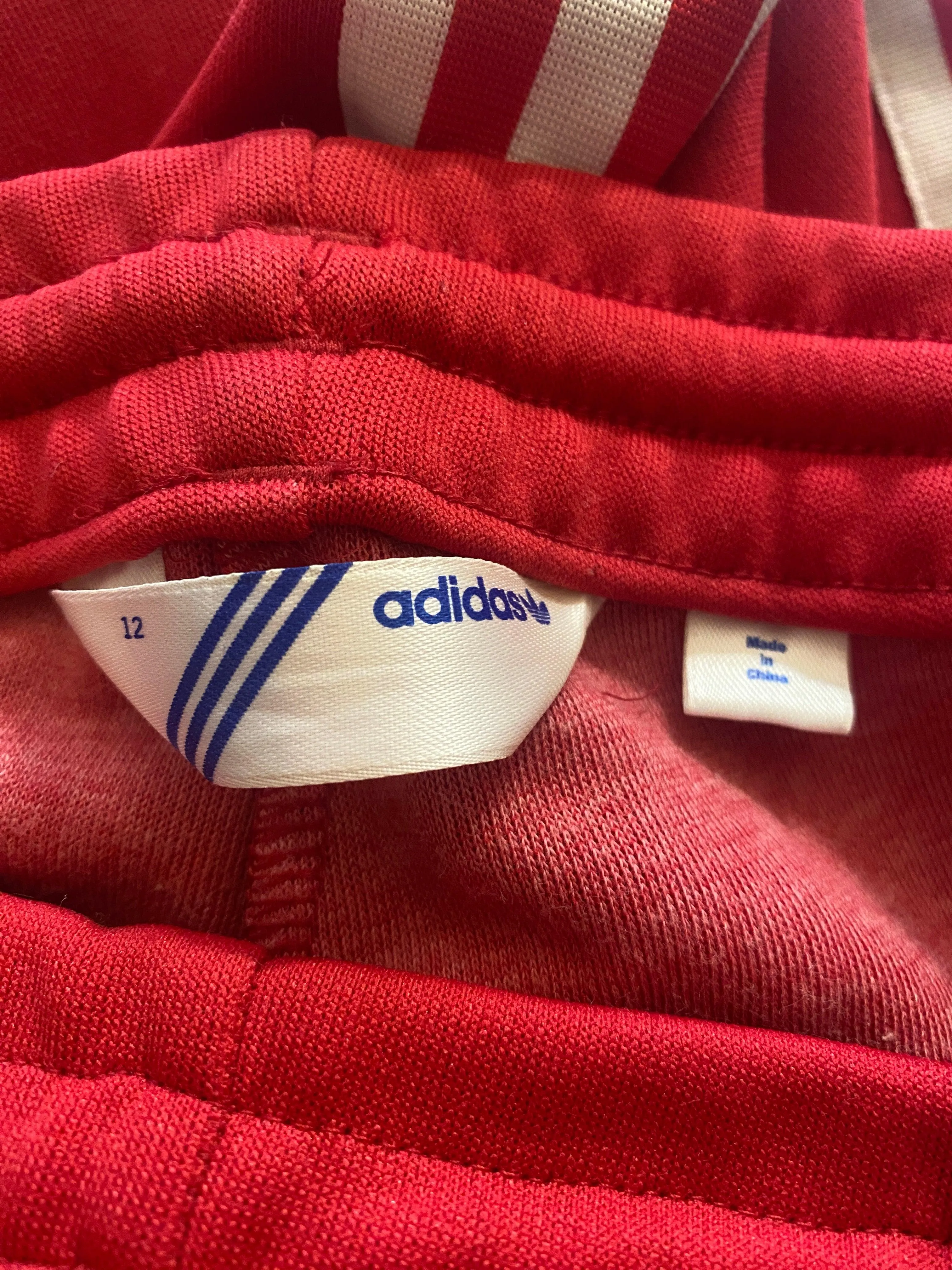 Adidas Red Tracksuit Style Trousers UK Size 12