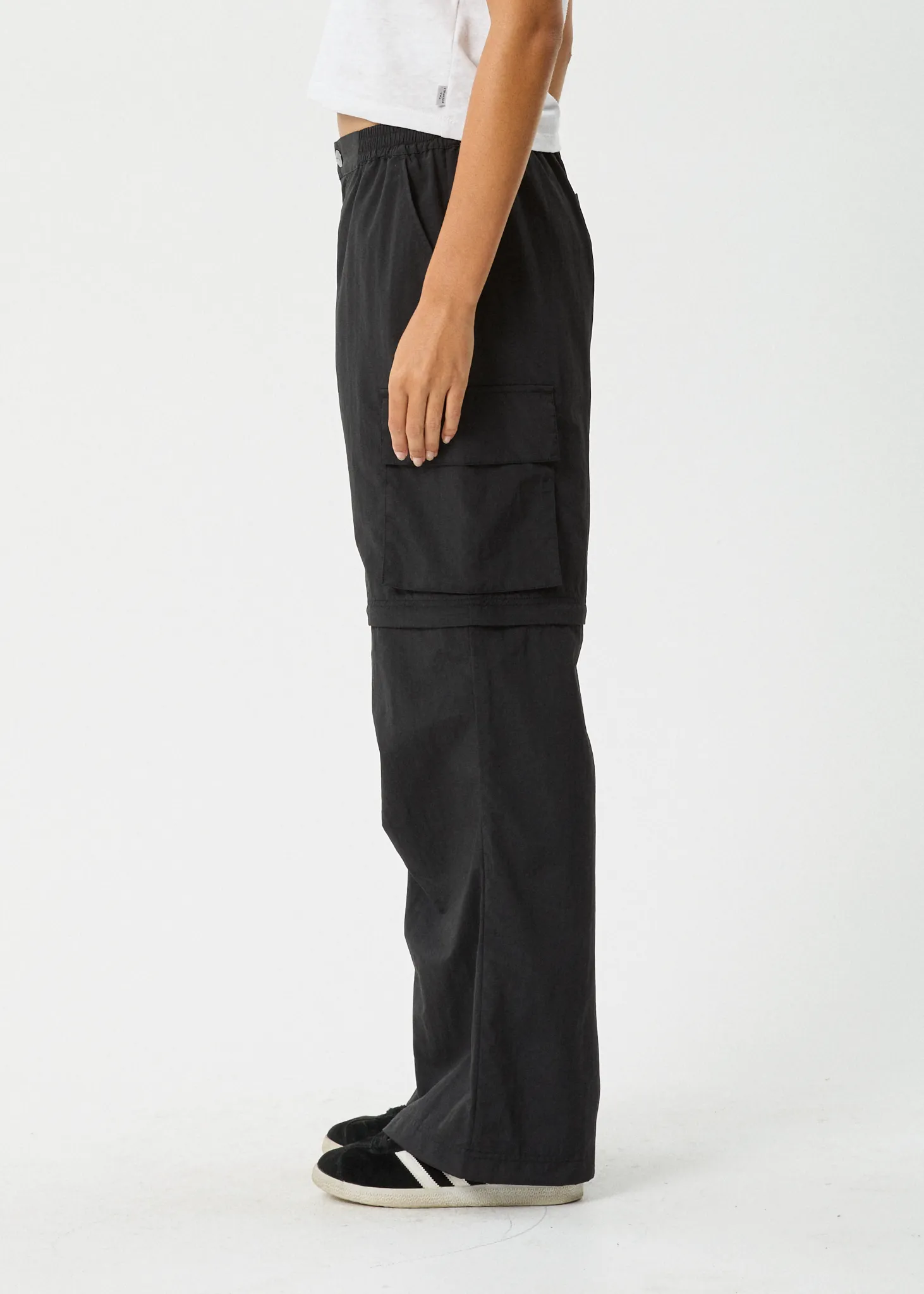 AFENDS Womens Instinct - Zip Off Cargo Pants - Black