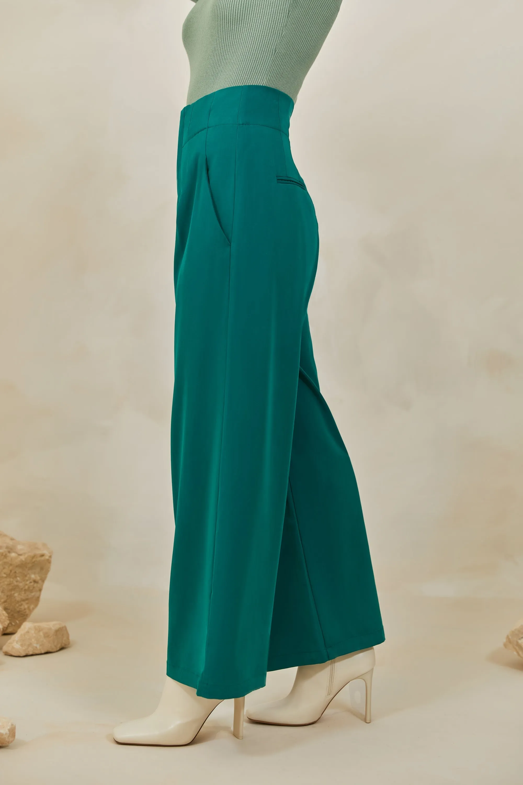 Alexia High Rise Trousers - Jade