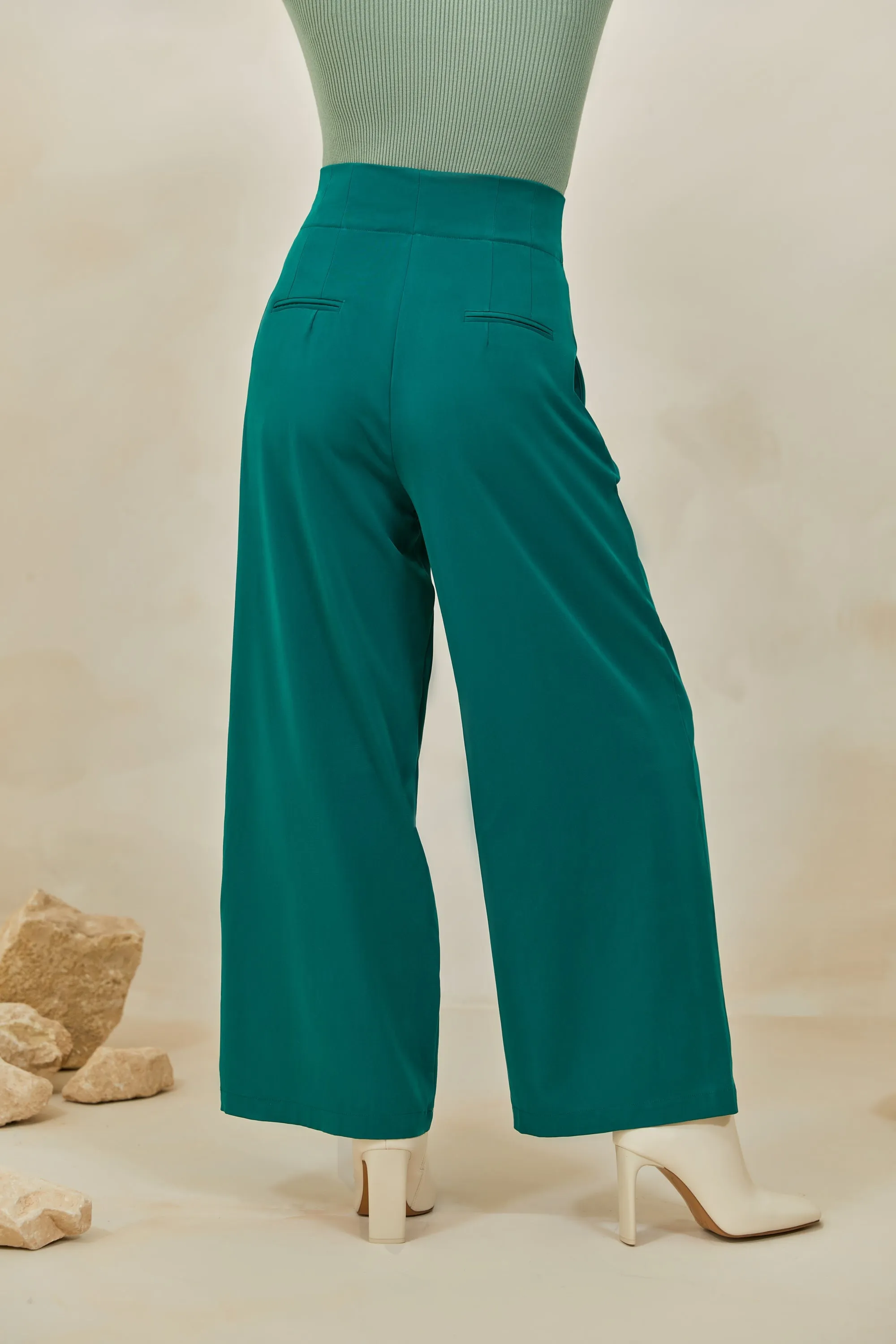 Alexia High Rise Trousers - Jade