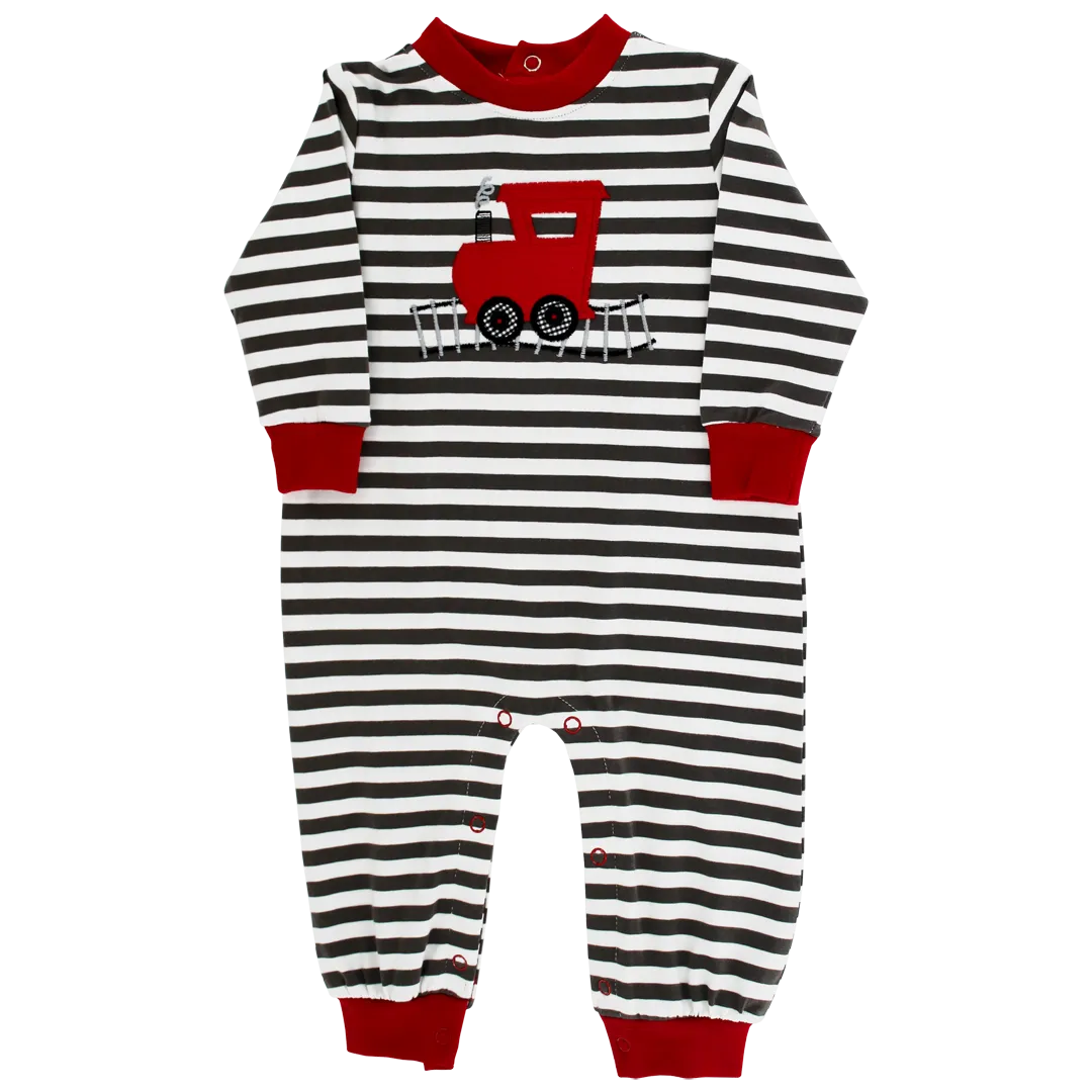 All Aboard - Boys Knit Romper