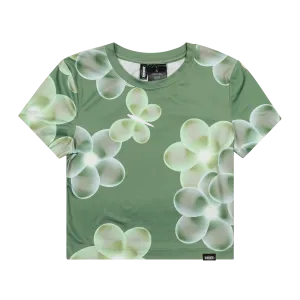 Aura Garden Crop Tee in Green