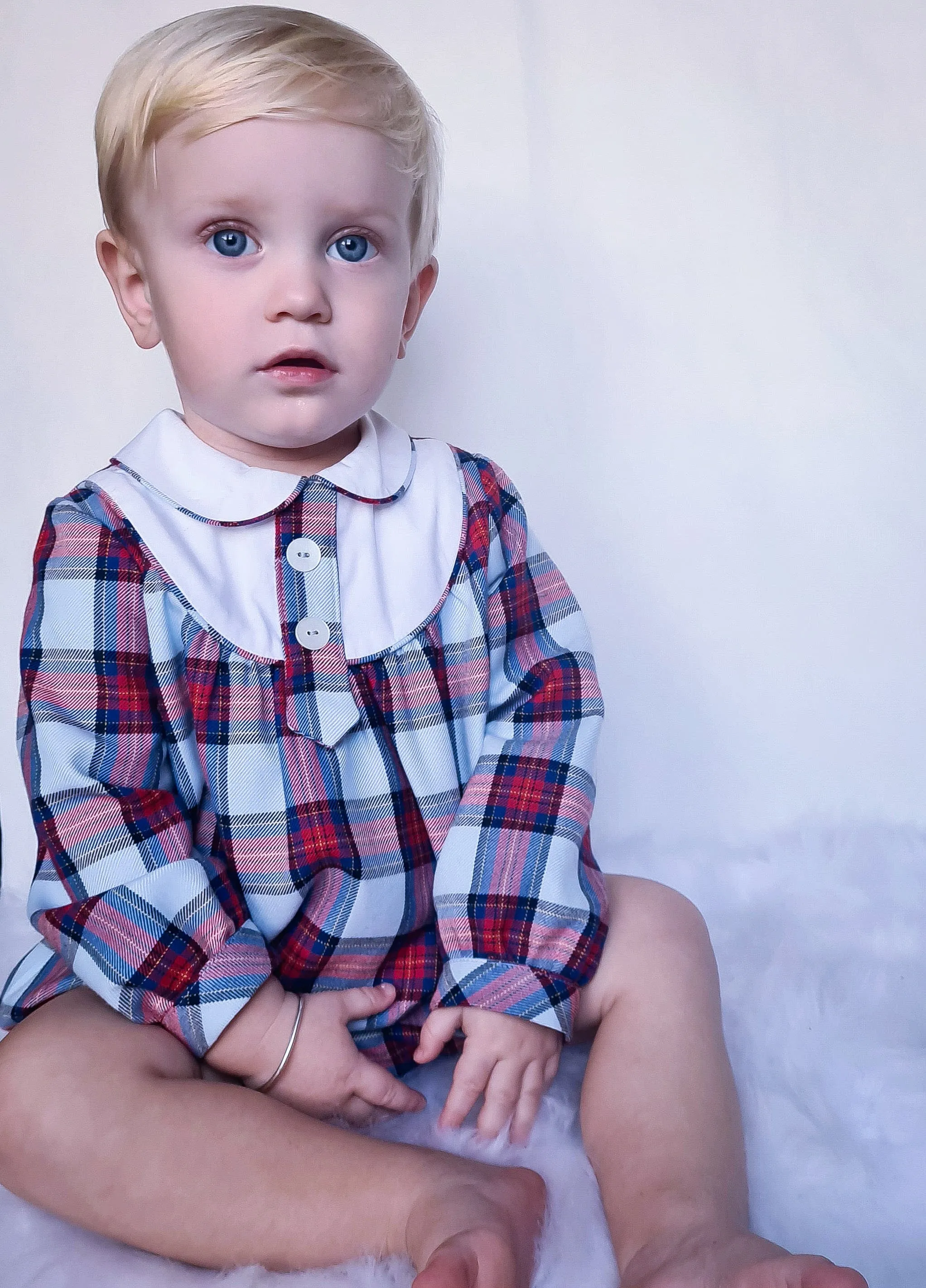 AW20 Rochy Baby Boys Check Cuadros Romper