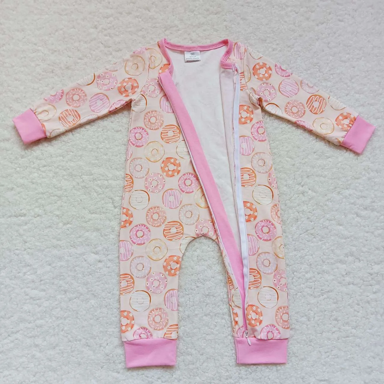 baby doughnut autumn zipper onesie LR0312