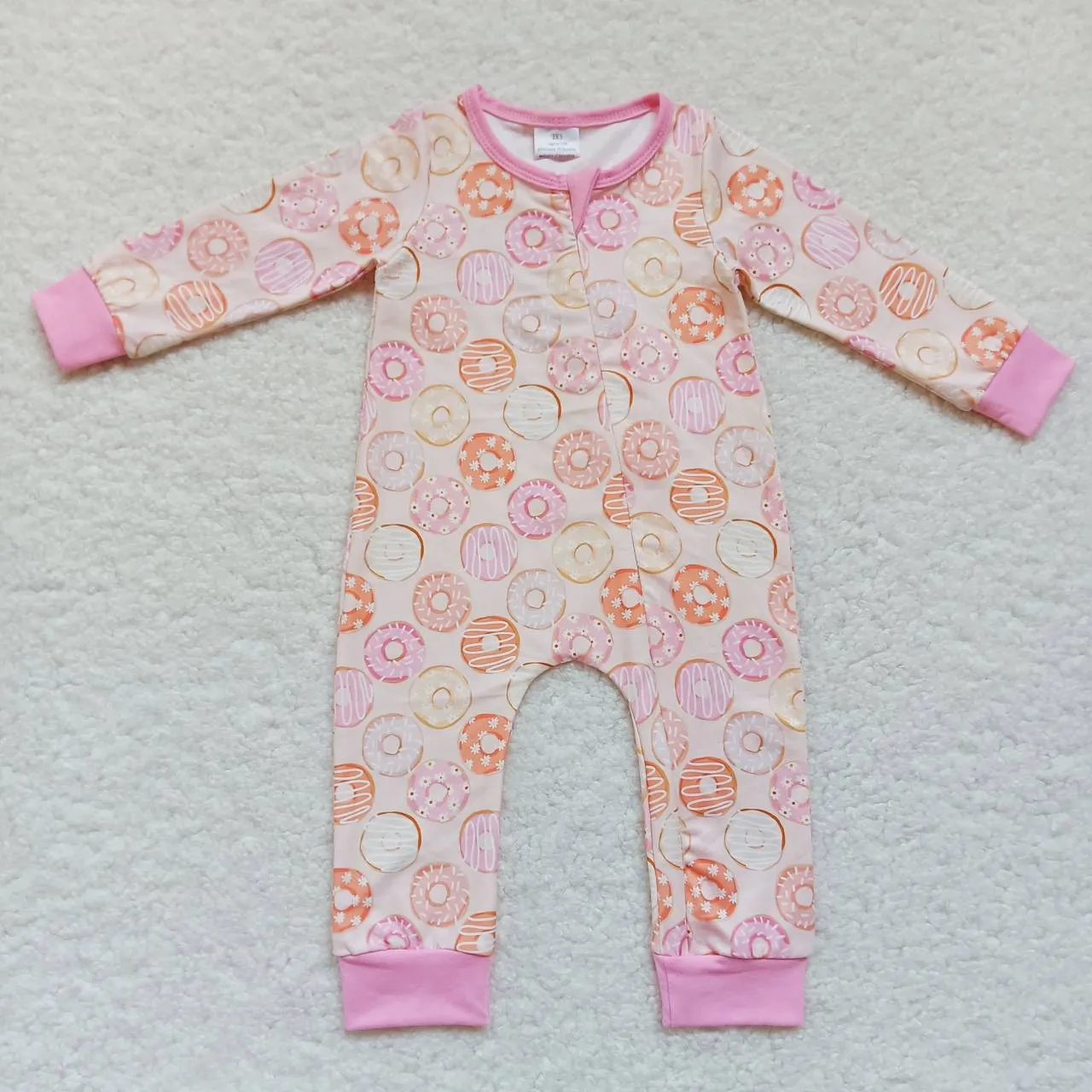 baby doughnut autumn zipper onesie LR0312