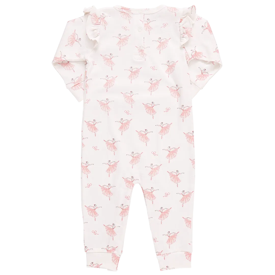 Baby Organic Ruffle Romper - Tiny Ballerinas