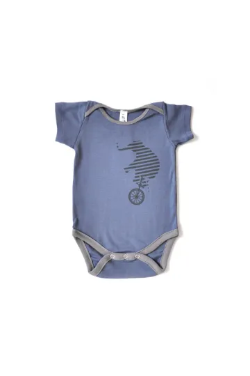 Baby Romper- Organic Cotton - Blue