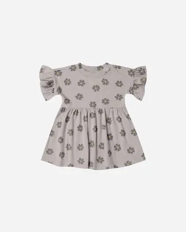 Babydoll Dress || Cloud Daisies - LAST ONE 10/12Y