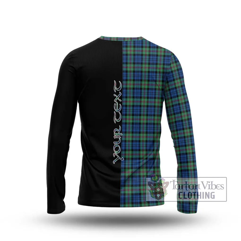 Baird Ancient Tartan Long Sleeve T-Shirt with Family Crest and Half Of Me Style