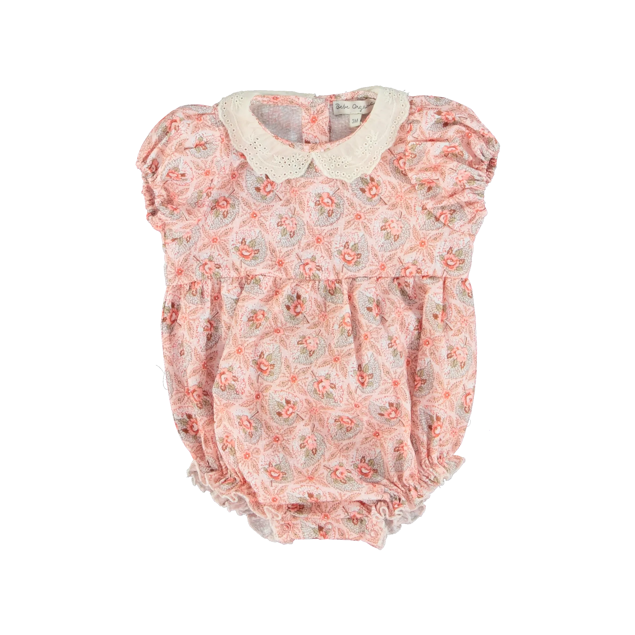 Bebe Organic Aline Romper Vintage Rose