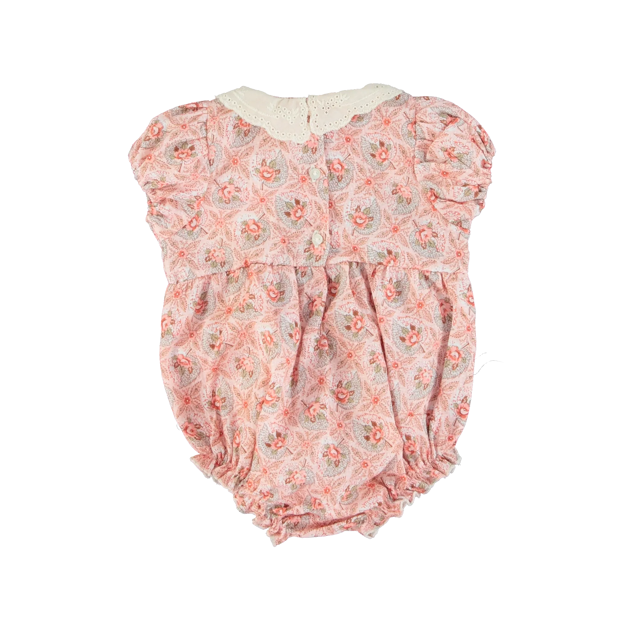 Bebe Organic Aline Romper Vintage Rose