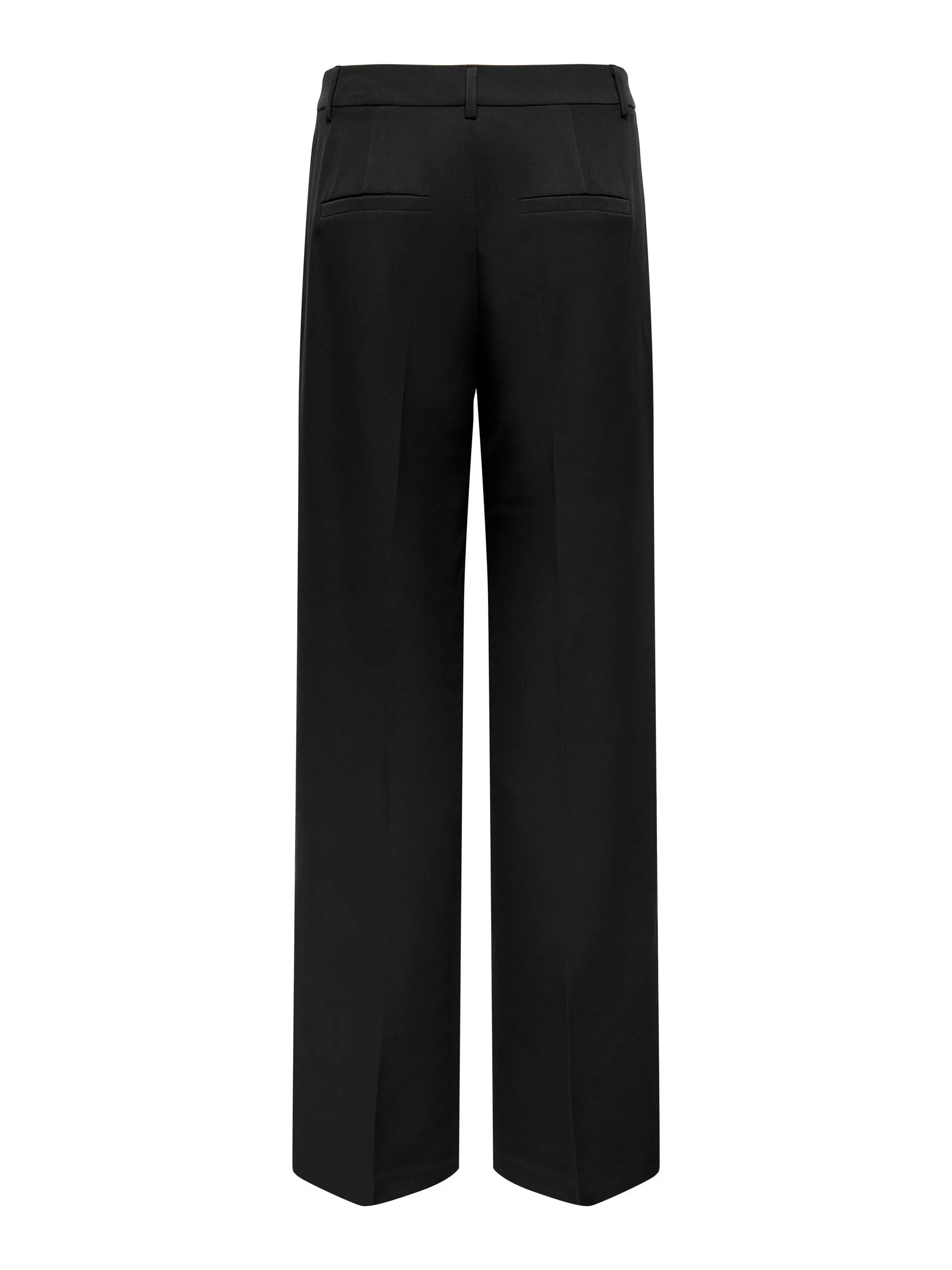 Berry High Waisted Wide Trousers - Black