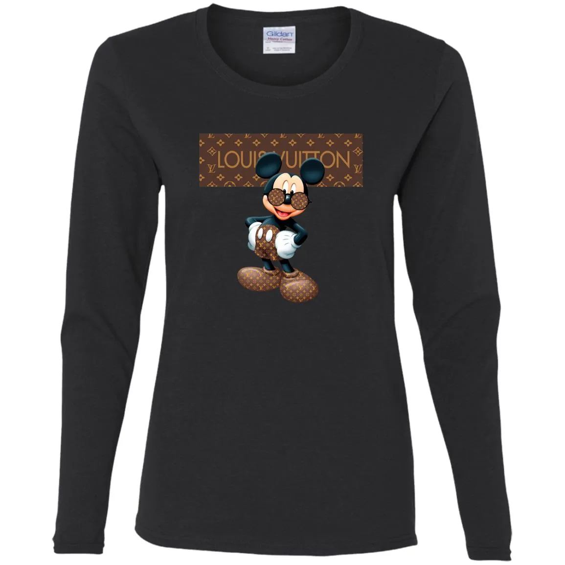 Best Louis Vuitton Mickey Mouse Shirt Women Long Sleeve Shirt