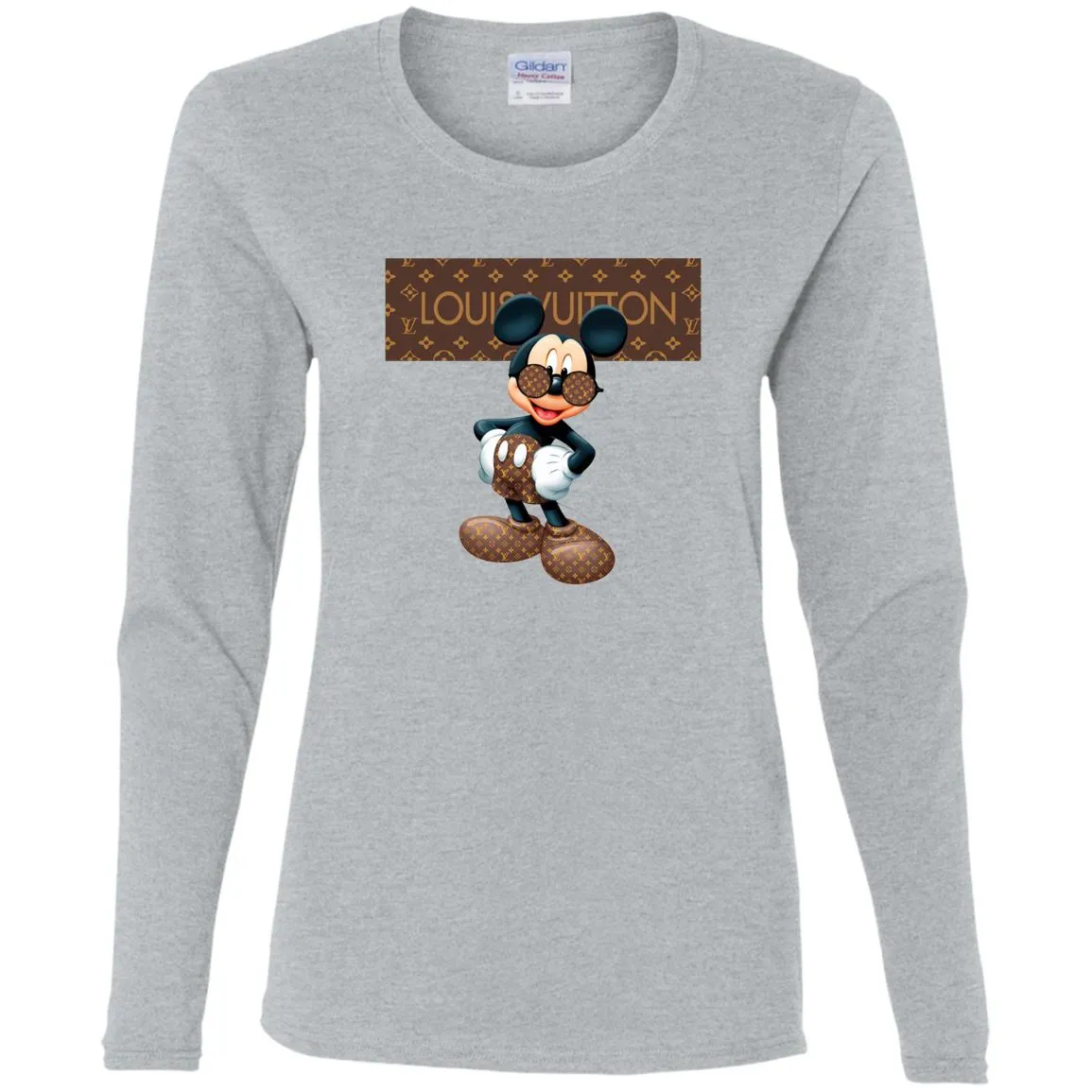 Best Louis Vuitton Mickey Mouse Shirt Women Long Sleeve Shirt