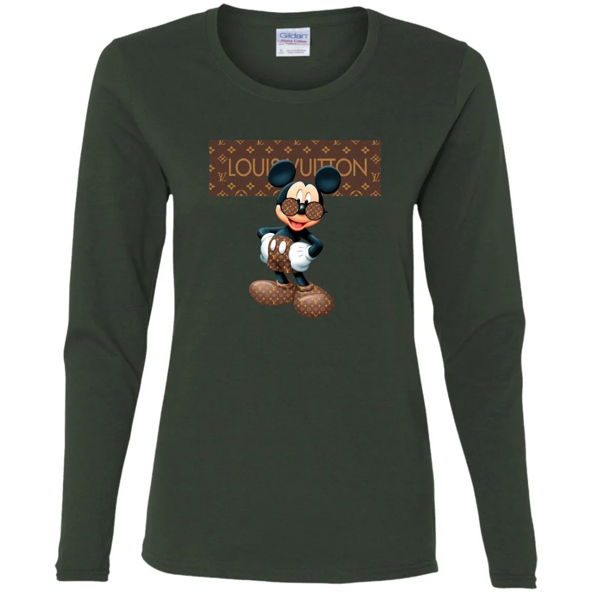 Best Louis Vuitton Mickey Mouse Shirt Women Long Sleeve Shirt