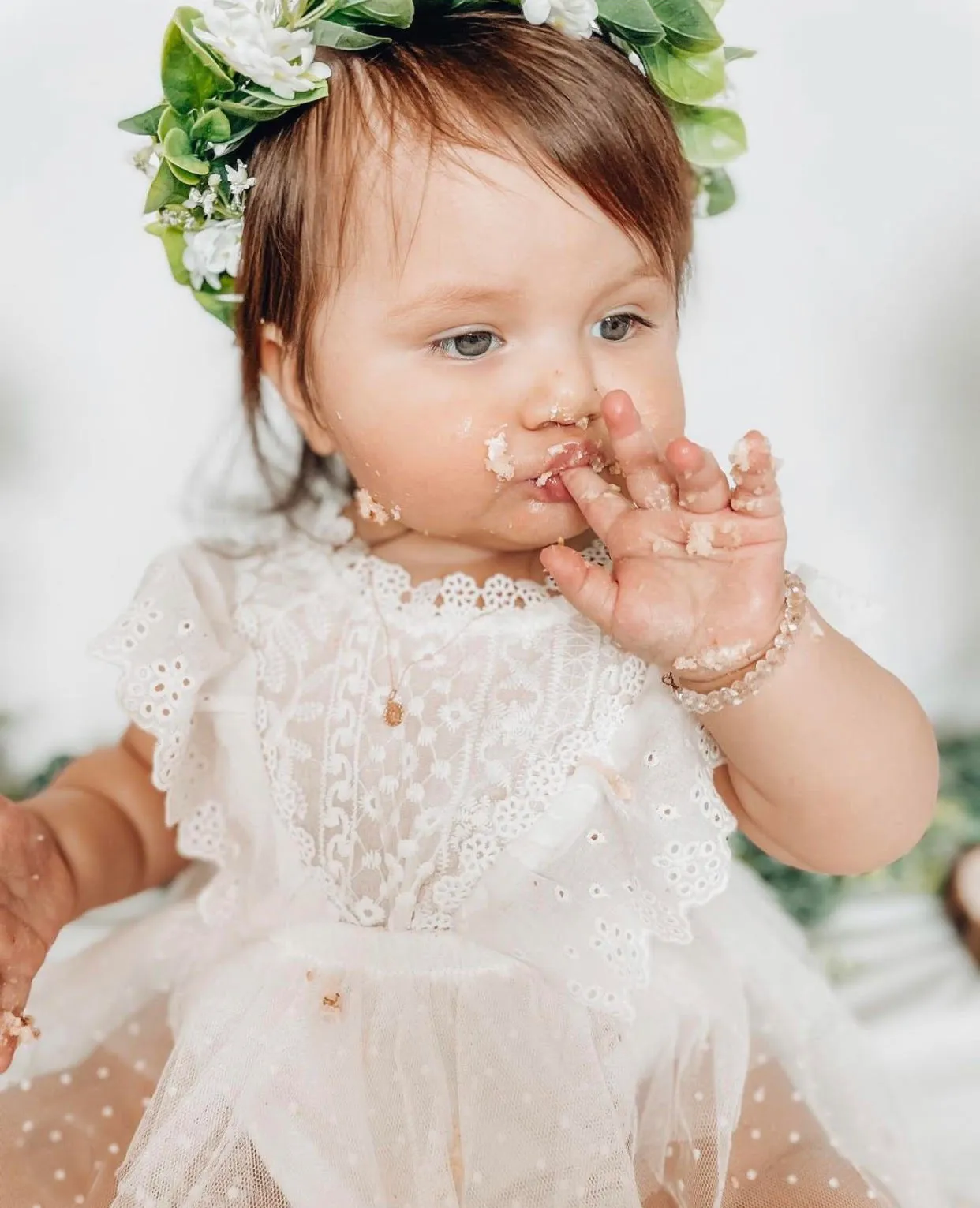 *BEST SELLER* Aurora Ivory/White Lace Vintage Romper