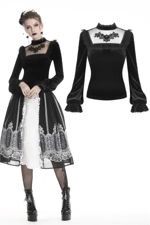 Black gothic lolita cute T-shirt  TW218