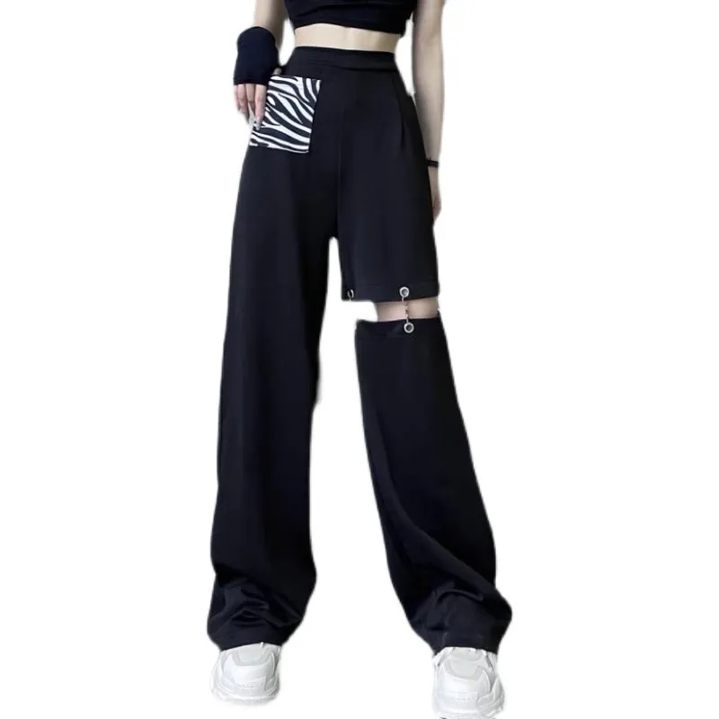 Black High Waist Wide Leg Pants  KF30192