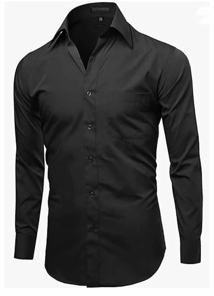 Black LS Dress Shirt by Omega Trading Co