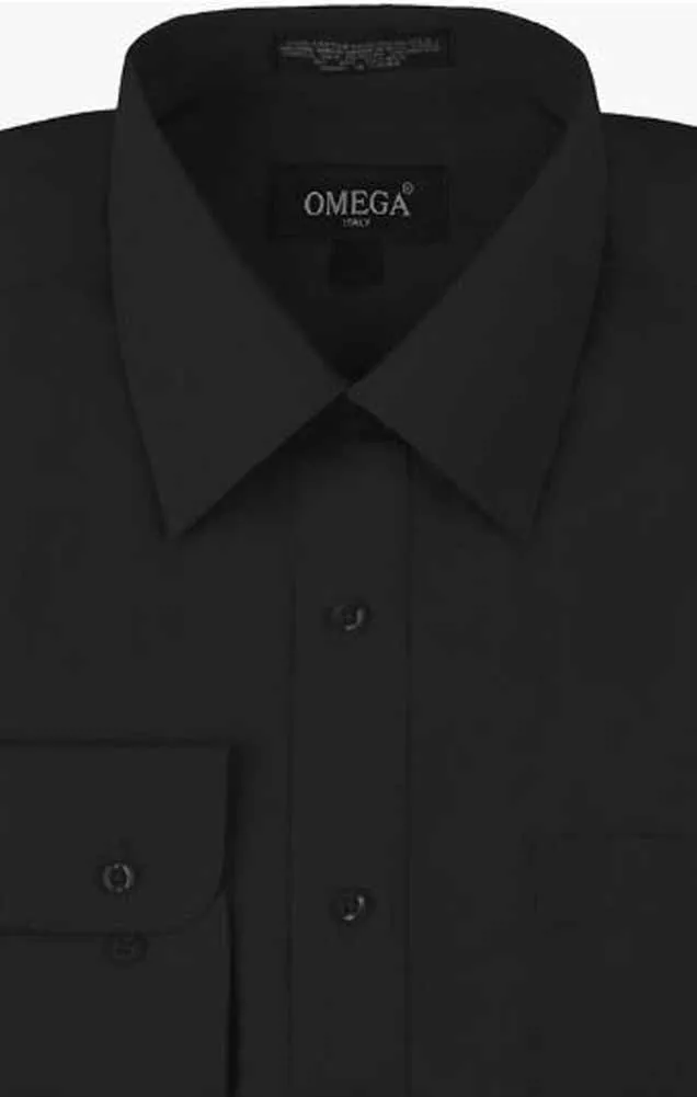 Black LS Dress Shirt by Omega Trading Co