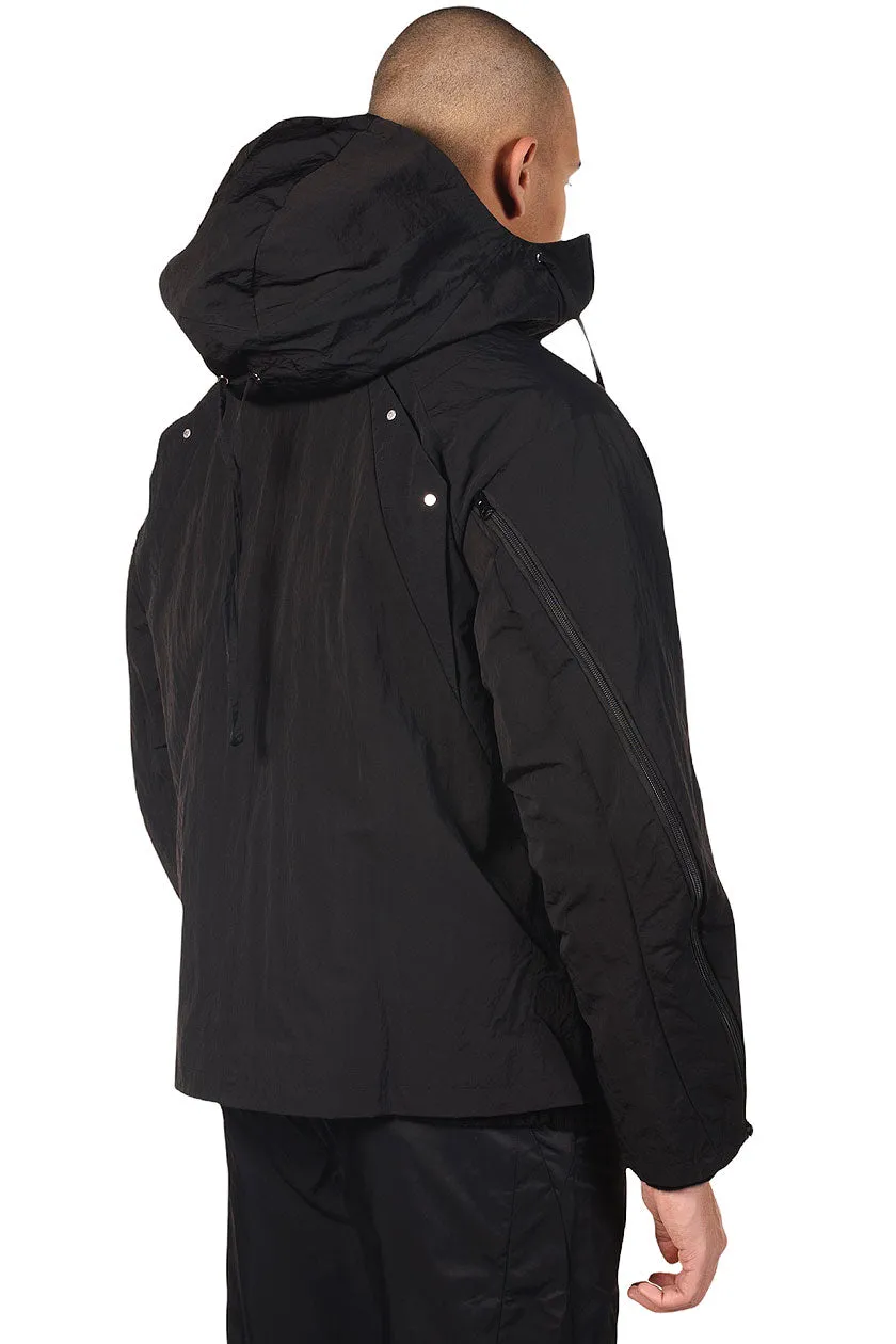 Black Oversized Windbreaker Jacket