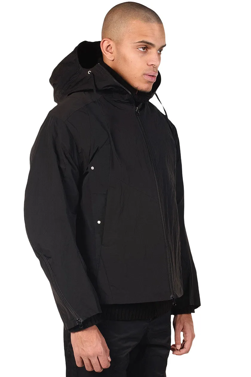 Black Oversized Windbreaker Jacket