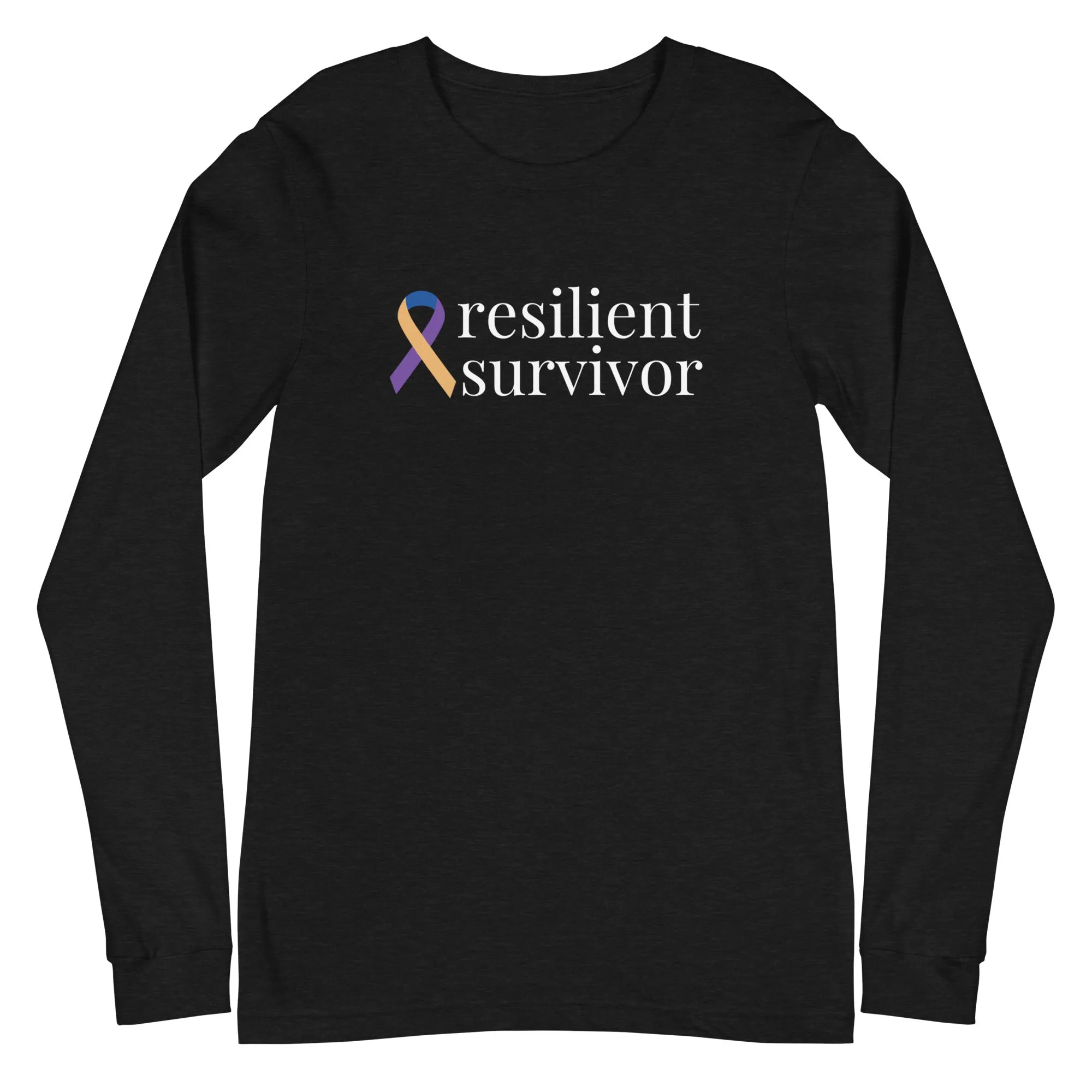 Bladder Cancer "resilient survivor" Long Sleeve Tee (Several Colors Available)