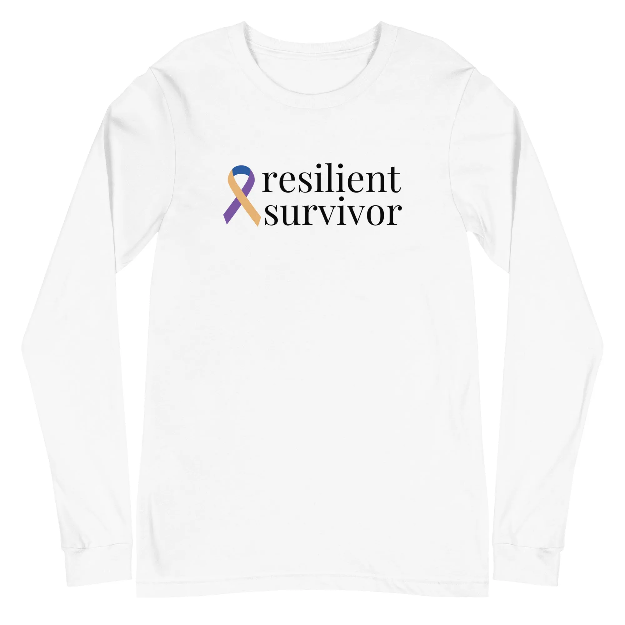 Bladder Cancer "resilient survivor" Long Sleeve Tee (Several Colors Available)