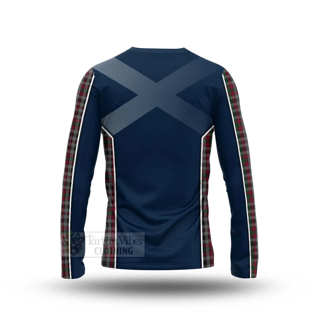 Borthwick Tartan Long Sleeve T-Shirt with Family Crest and Scottish Thistle Vibes Sport Style