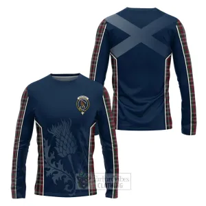 Borthwick Tartan Long Sleeve T-Shirt with Family Crest and Scottish Thistle Vibes Sport Style