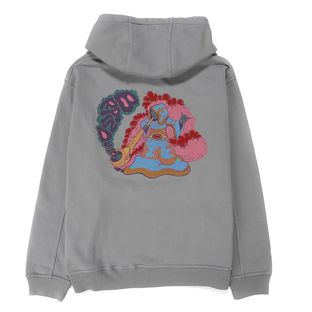 Brain Dead Will Sweeney Wizard Print Pullover Hoodie / Slate