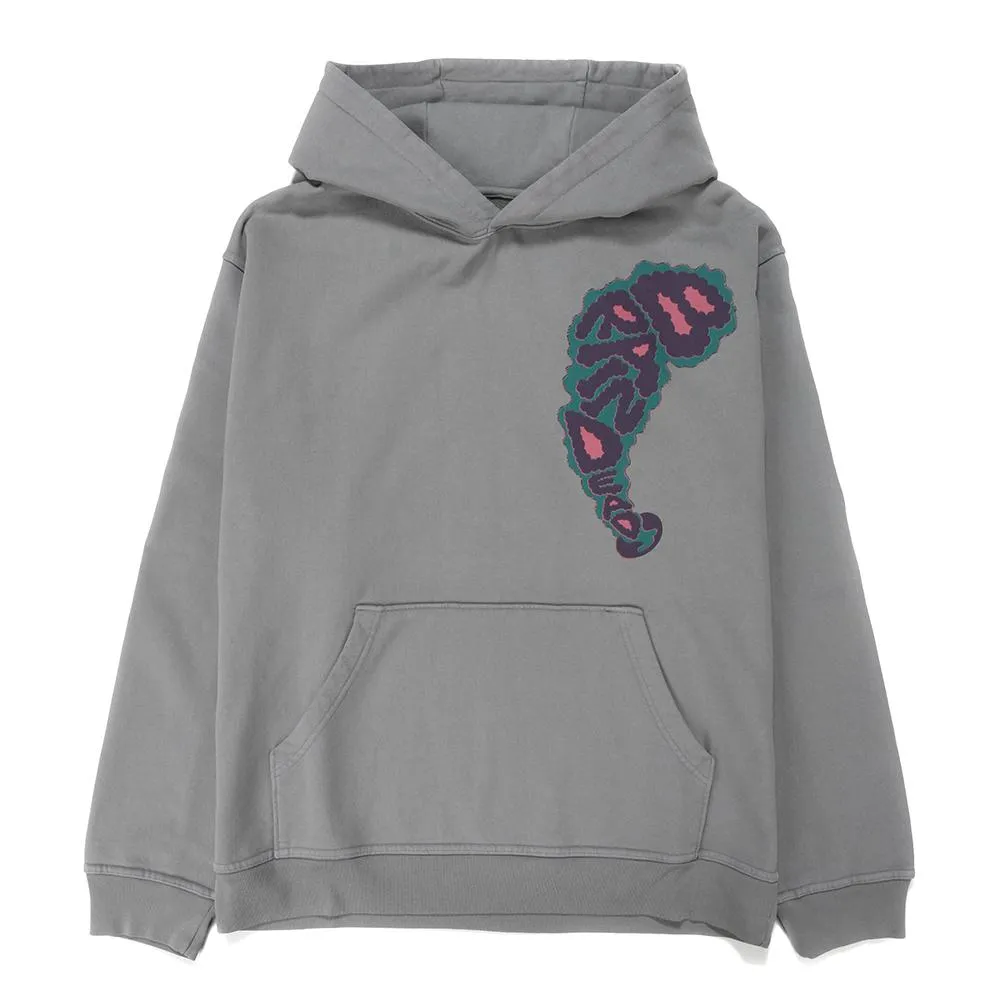 Brain Dead Will Sweeney Wizard Print Pullover Hoodie / Slate