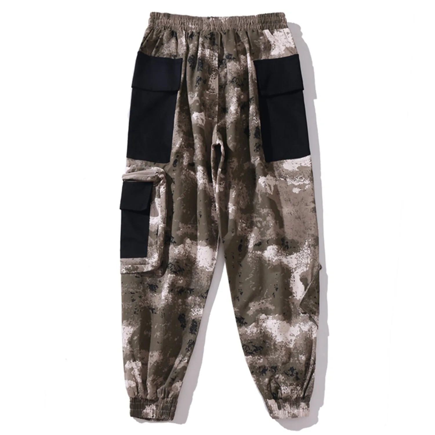 Camouflage Patchwork Men Oversized Cargo Pants