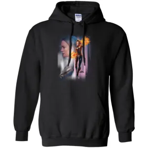 Captain Marvel Flying Space Portrait Pullover Hoodie Sweatshirt