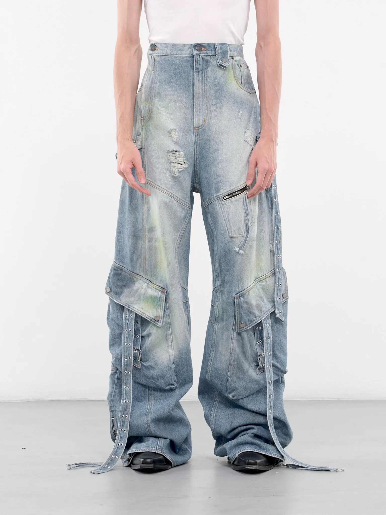 Cargo Elevated Denim Pants (DN-002-C-DENIM-BLUE)