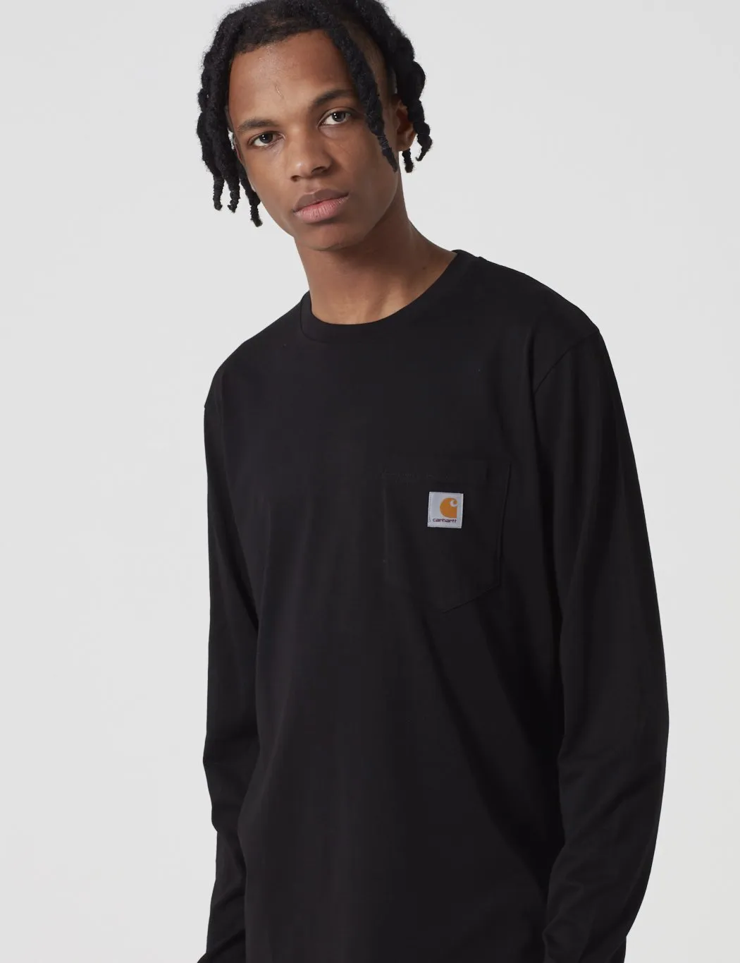 Carhartt-WIP Pocket Long Sleeve T-Shirt - Black