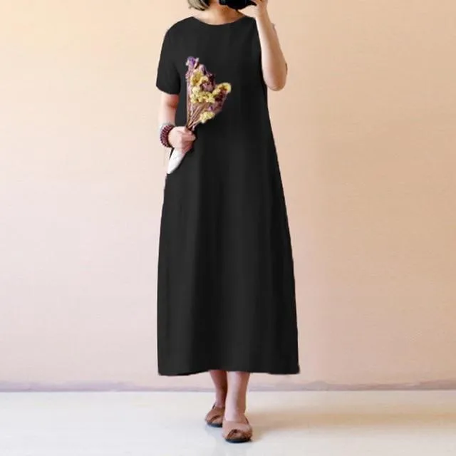 Casual Cotton Linen Dress