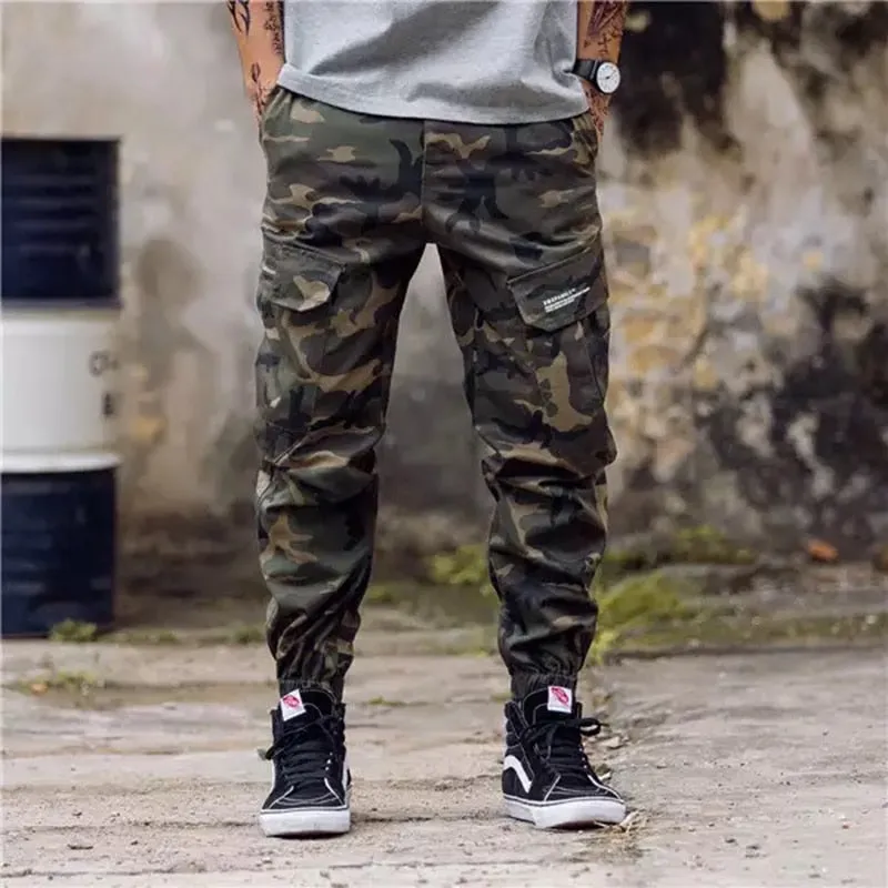 Casual Youth Streetwear Cargo Jogger Loose Style Men Pants