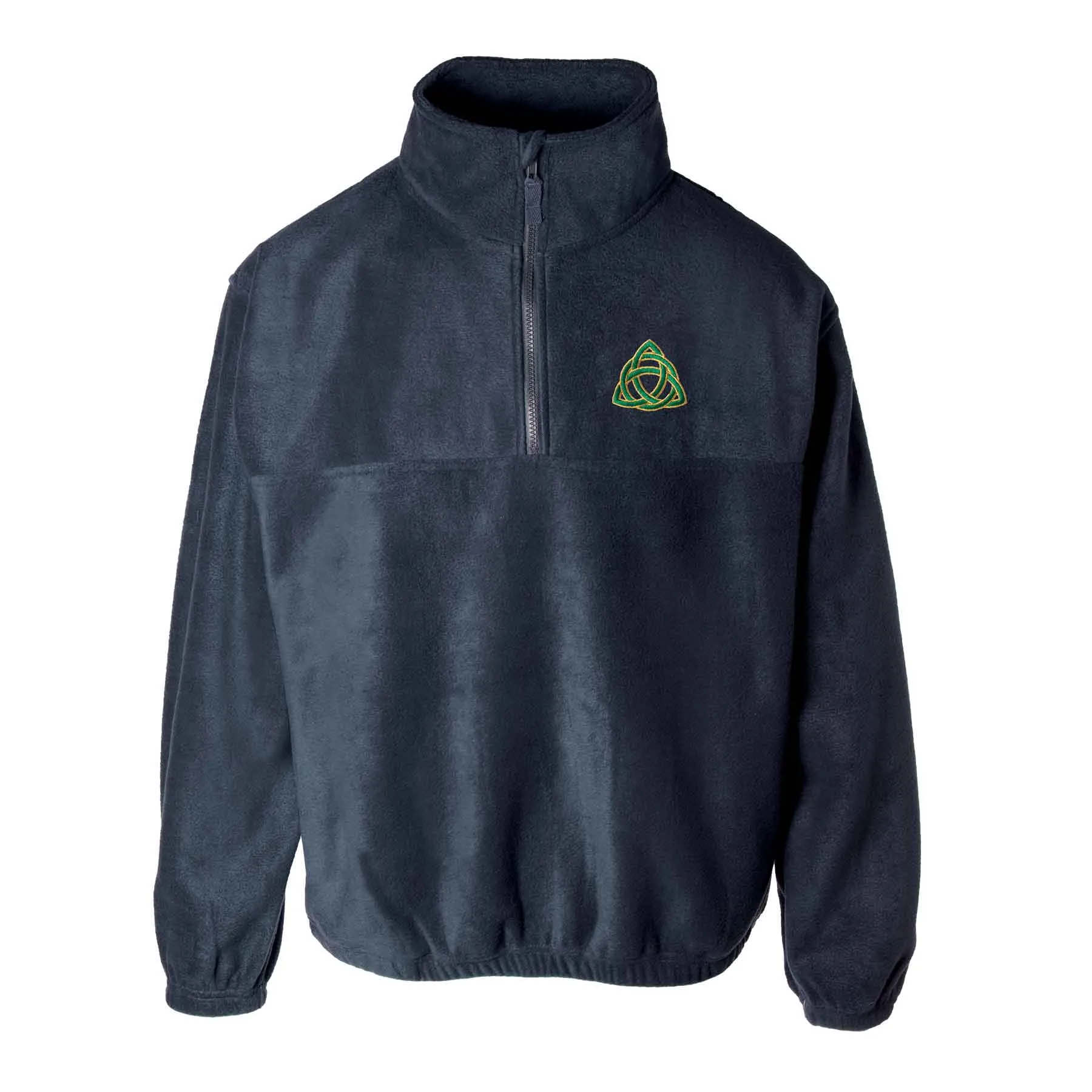 Celtic Trinity Knot Embroidered Personalized Fleece 1/4 Zip- Navy