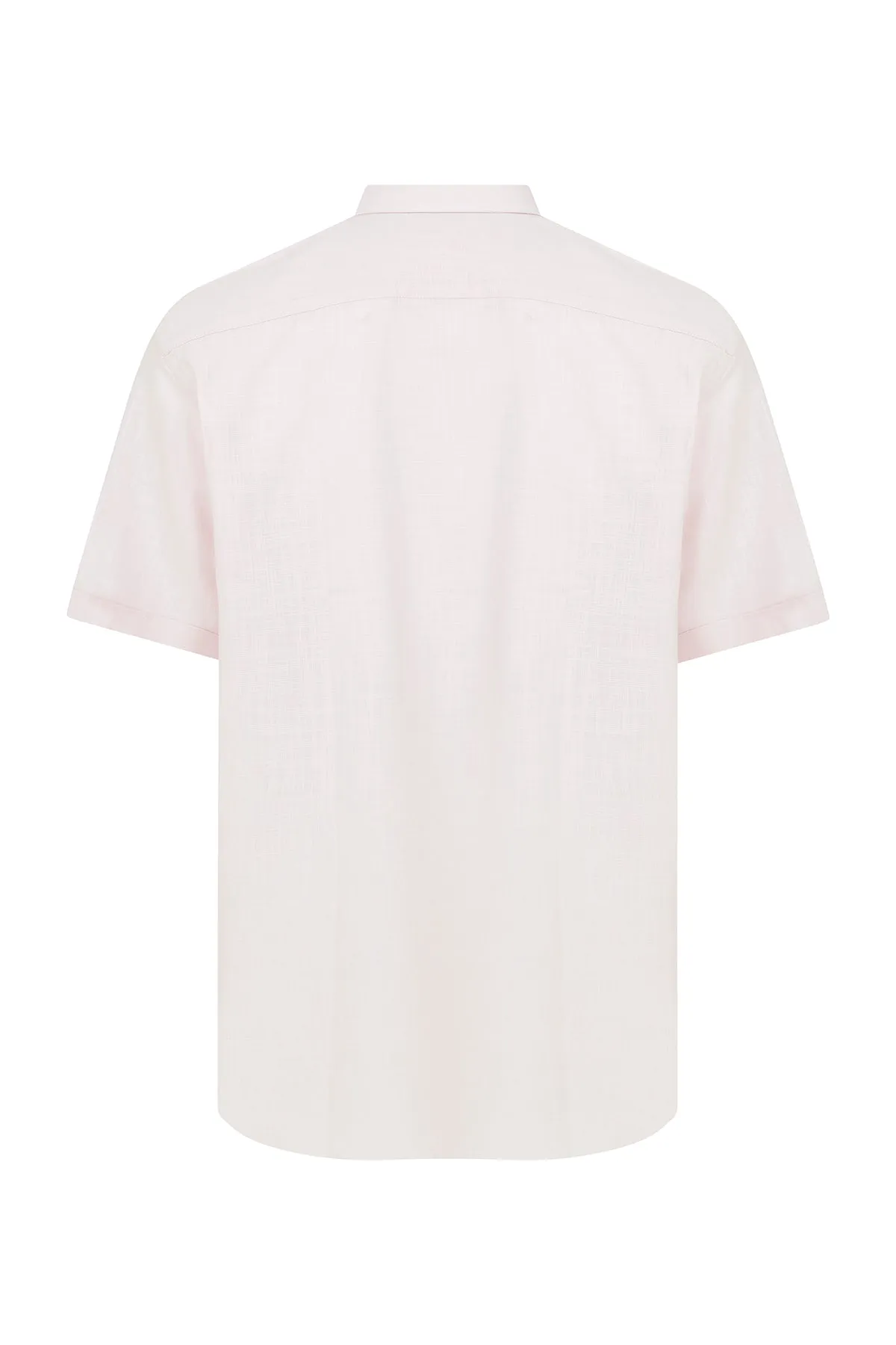 Classic Fit Short Sleeve Cotton Pink Dress Shirt