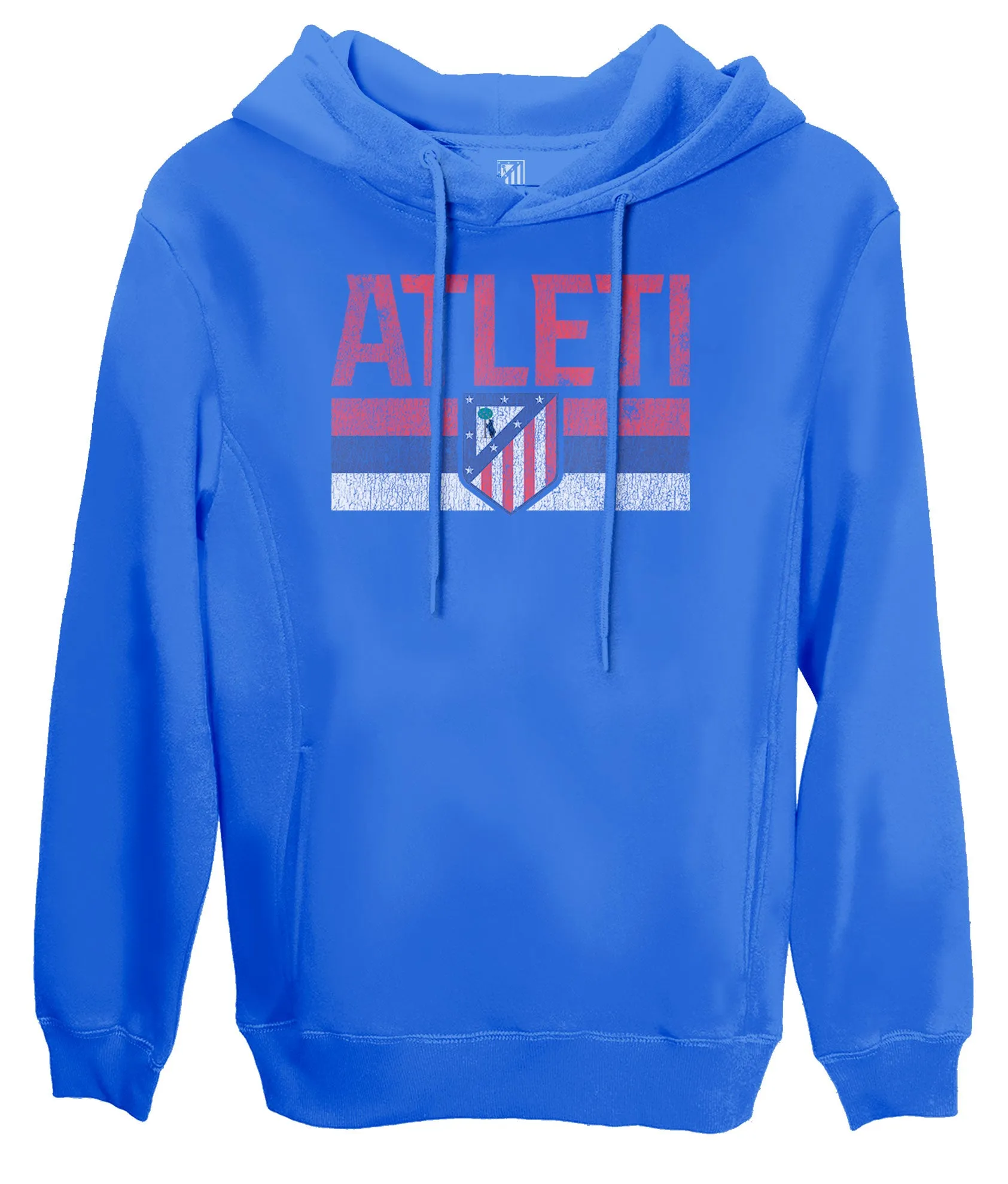 Club Atlético de Madrid Retro Stripes Fleece Pullover Hoodie - Royal