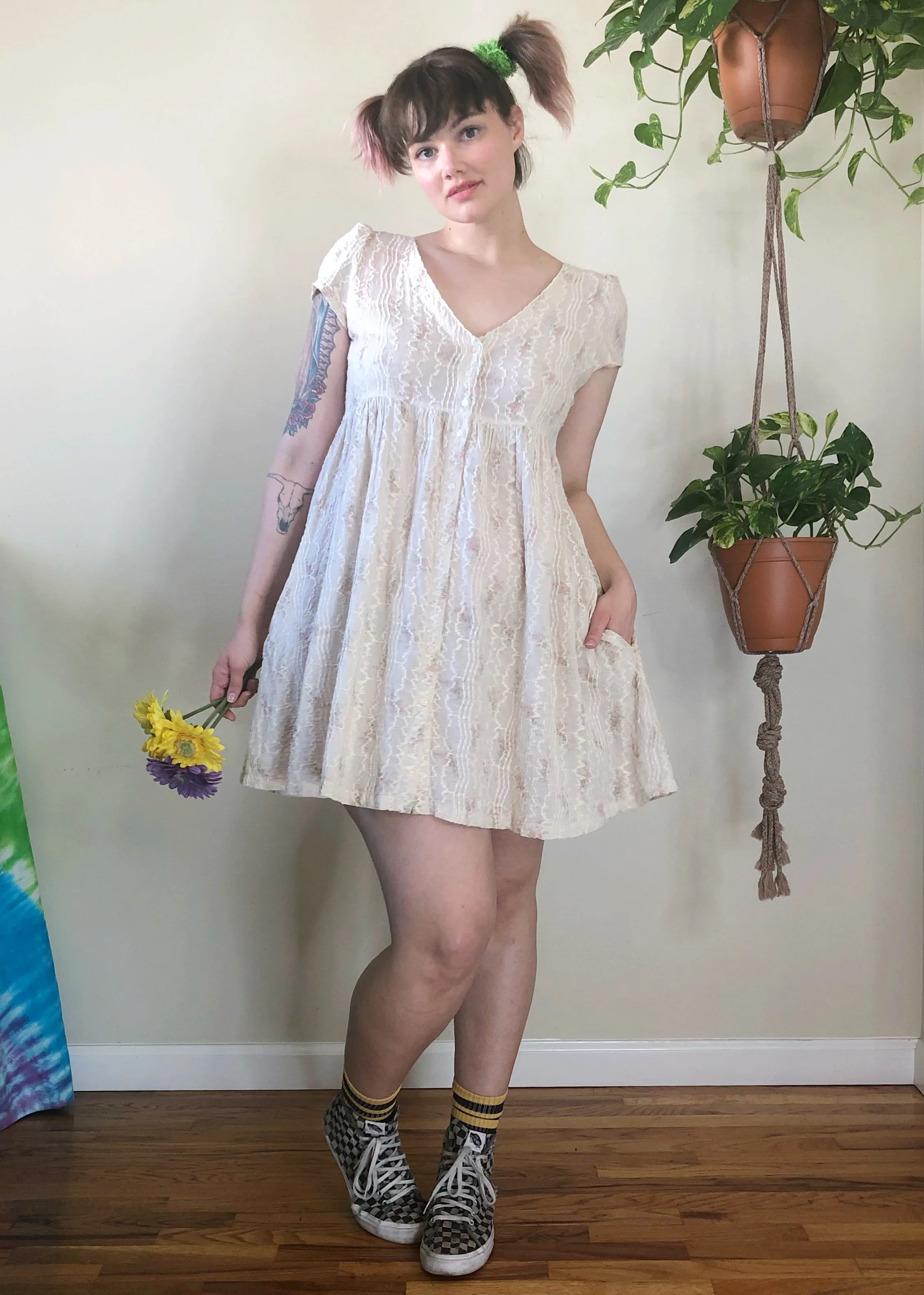 Cream Babydoll Dress - L/XL