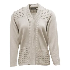 Cut Out Style Cardigan - Stone