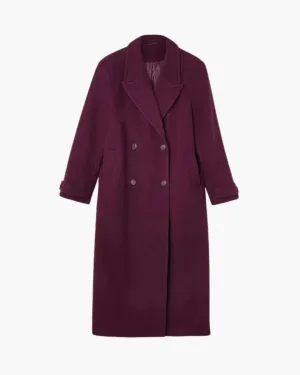 Daphne – Double-breasted design – Long red coat